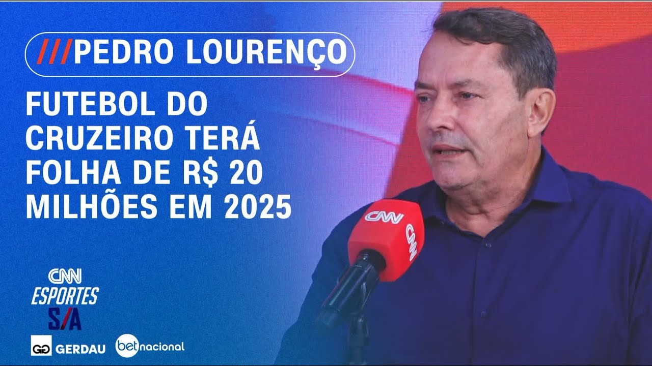 Futebol do Cruzeiro terá folha de R$ 20 milhões em 2025, revela Pedro Lourenço