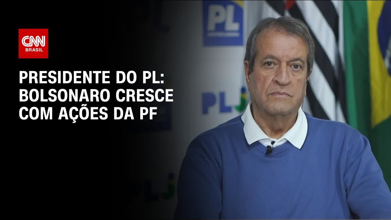 Presidente do PL: Bolsonaro cresce com ações da PF | CNN PRIME TIME