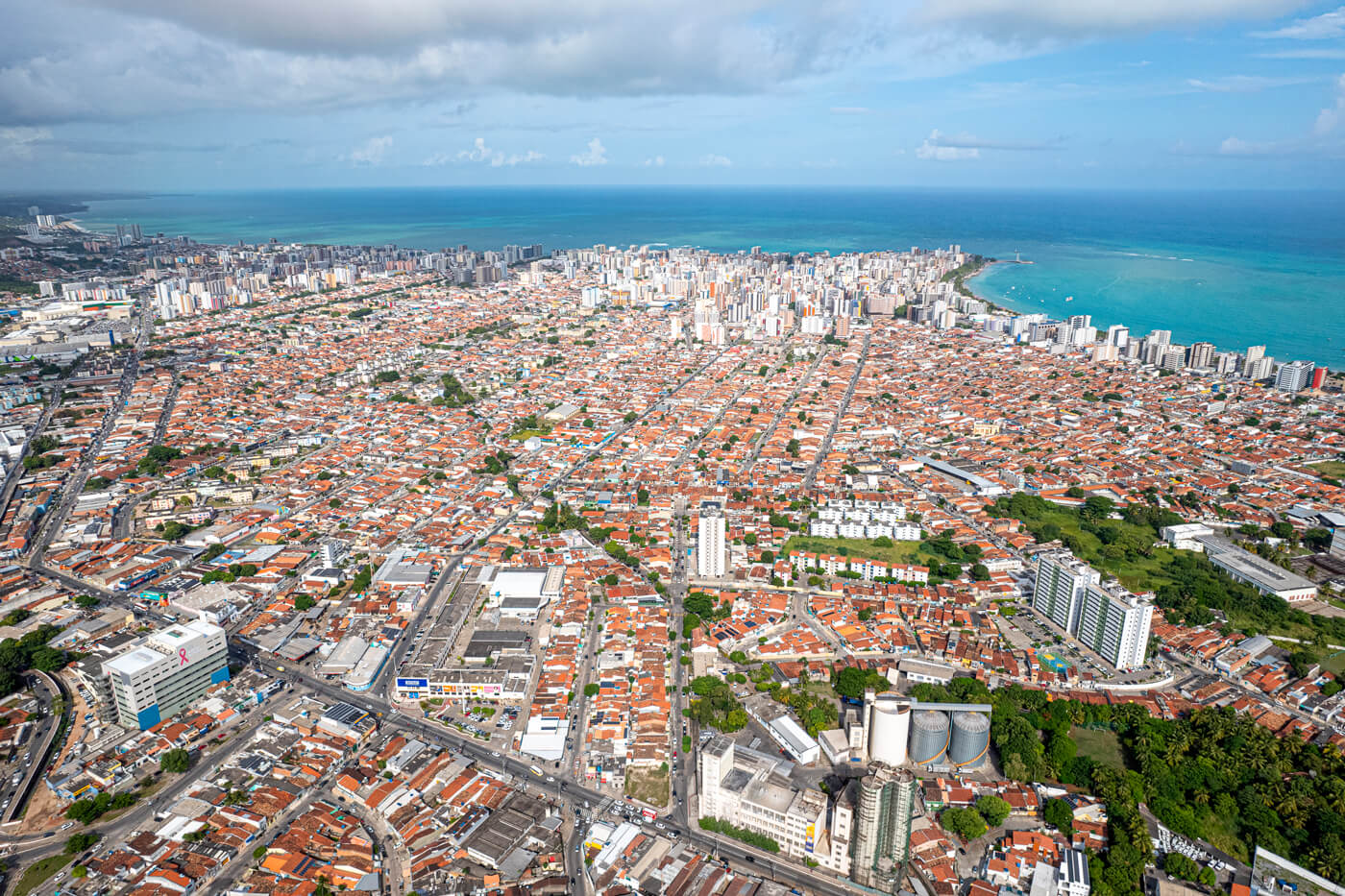 Imagem aérea de Maceió em Alagoas, região nordeste do país