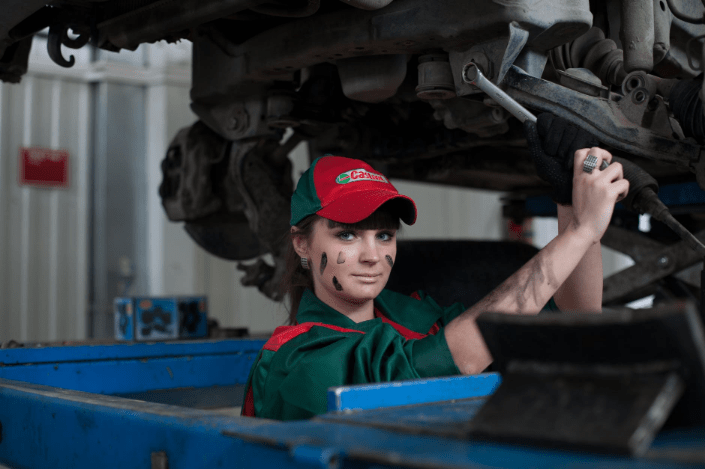 a female mechanic