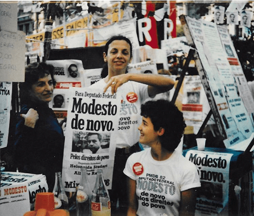 Branca Moreira Alves e Branca Vianna em 1982. 
