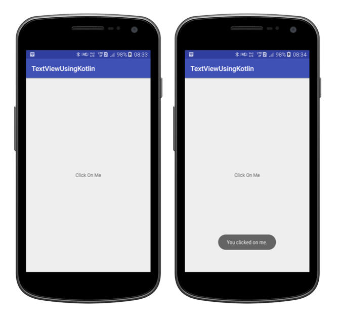 Android TextView Using Kotlin Output Android TextView Using Kotlin programming language