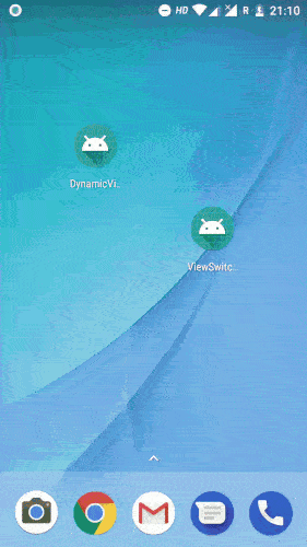 Tutorialwing Android Dynamic ViewSwitcher Output Android ViewSwitcher Programmatically in Android