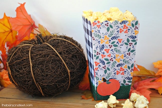 Fall Popcorn Box Party Favor