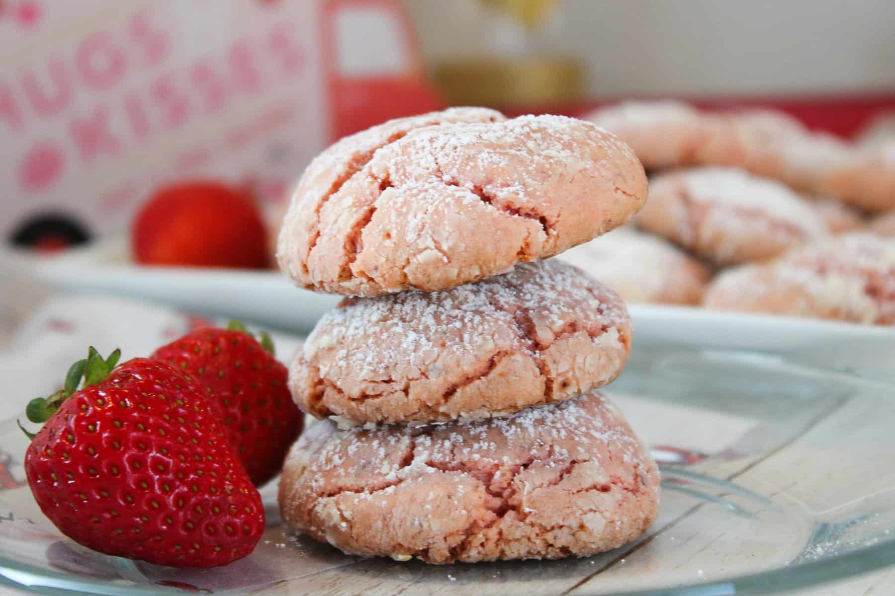 Easy Strawberry Crinkle Cookies Using a Cake Mix