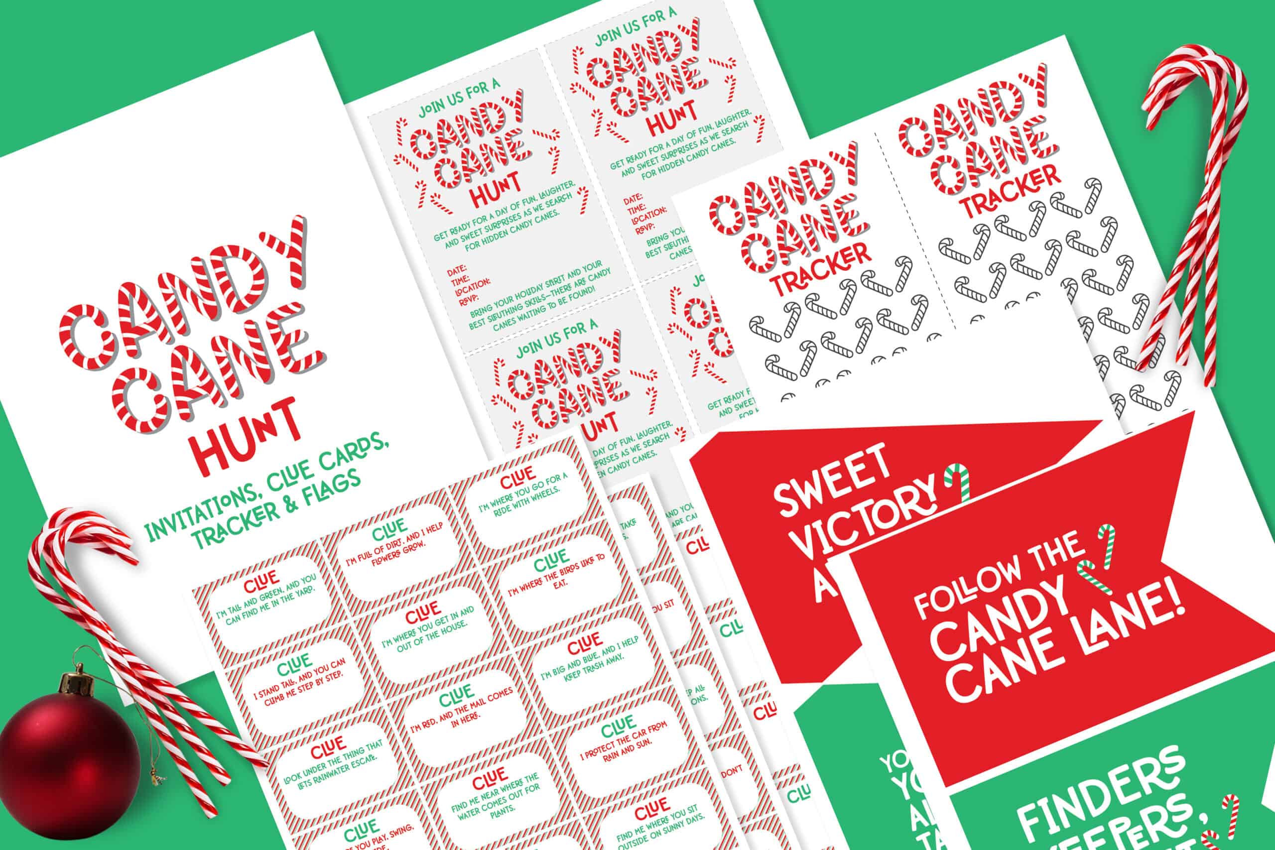 Candy Cane Hunt Printables and Instructions