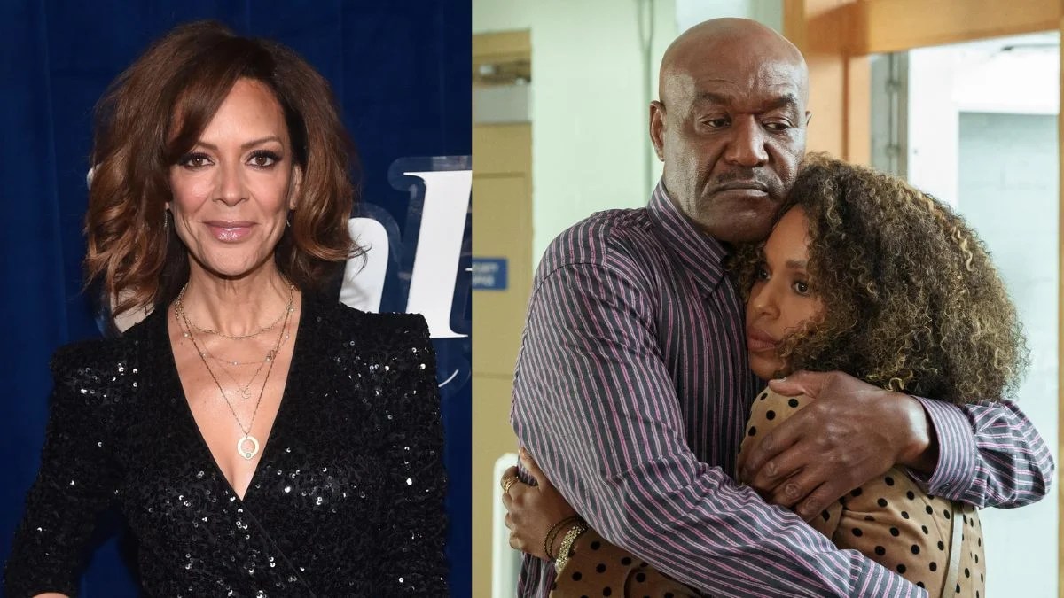 Tracy McMillan (Getty Images), Delroy Lindo and Kerry Washington in "UnPrisoned" (Hulu)