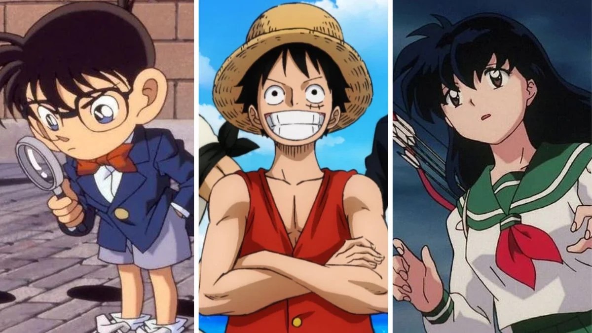 "Case Closed," "One Piece" and "InuYasha" (Photo credit: TMS Entertainment, Yomiuri TV, Viz Media, 4Kids Entertainment, Rumiko Takahashi, Shogakukan, Yomiuri TV, Sunrise 2020)