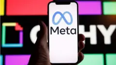 Logo da Meta no celular