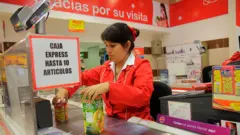 Caixa de supermercado no Chile