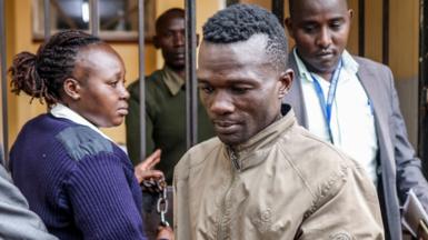 Collins Jumaisi Khalusha is escorted to the Kiambu law courts - 16 July 2024