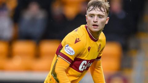 Georgie Gent in action for Motherwell