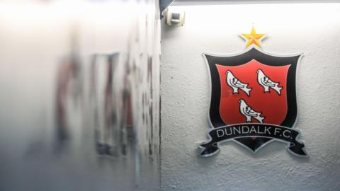 Dundalk's badge at Oriel Park