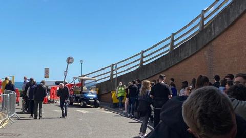 Queues outside Bournemouth International Centre