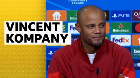 Vincent Kompany speaking in news conference