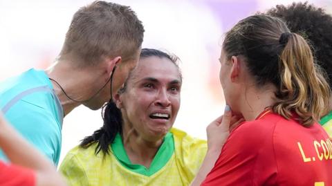 Marta in tears