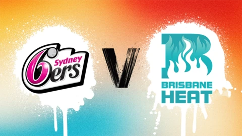 Sydney Sixers v Brisbane Heat badge graphic