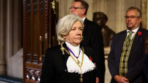 Sarah Clarke, Black Rod during the State Opening of Parliament on 7 November, 2023