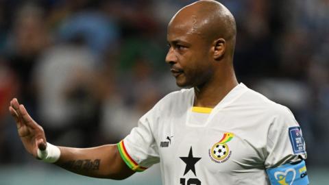 Andre Ayew in action for Ghana