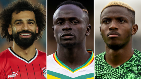 Mohamed Salah, Sadio Mane and Victor Osimhen