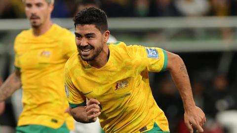 Massimo Luongo playing for Australia