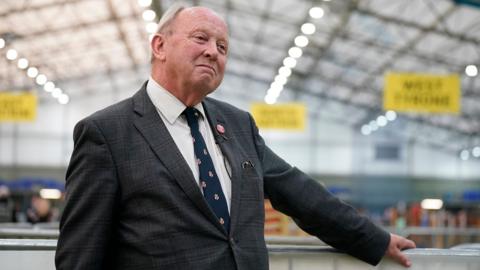 Jim Allister at count centre