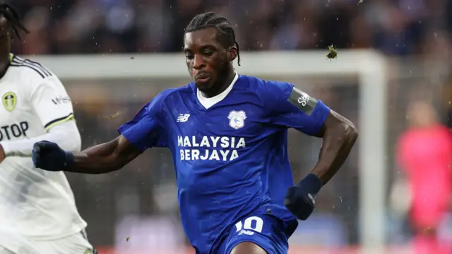 Sheyi Ojo in action for Cardiff