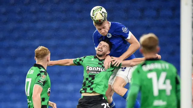 Mark McGuinness scored in Cardiff's 2-0 win over Bristol Rovers in the EFL Cup