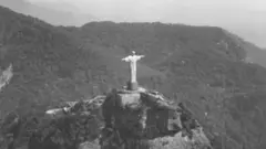 Imagem antiga do Cristo Redentor