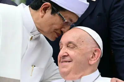 papa Francisco e o grande imã da Mesquita de Istiqlal, Nasaruddin Umar