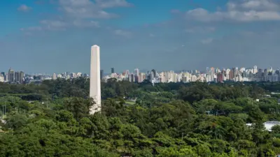 vista aérea do Obelisco do Ibirapuera