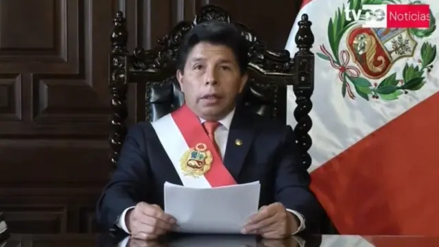 Pedro Castillo en su mensaje