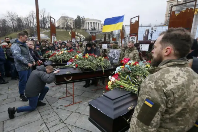 Velório de soldados ucranianos