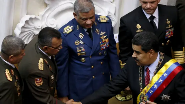 El presidente Maduro en la Asamblea en enero