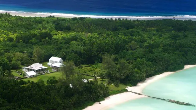 Vista aérea de Diego Garcia