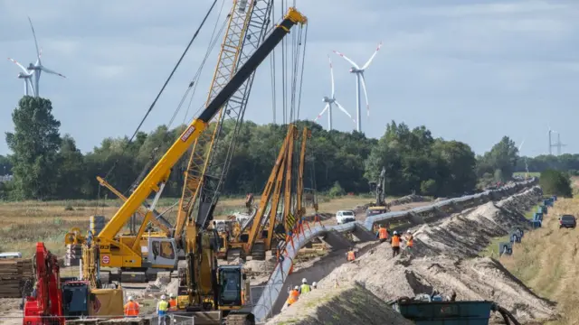 Obras de um dos terminais de GNL