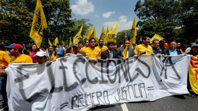 Protesto na Venezuela