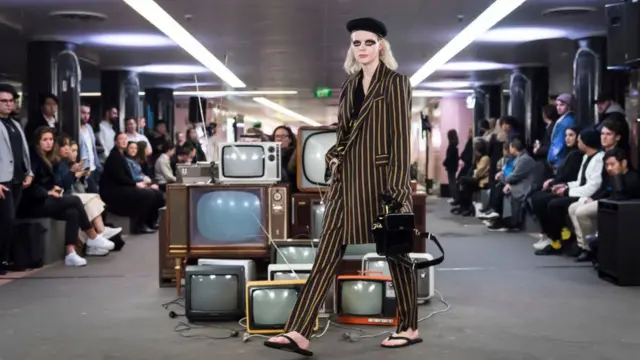 Uma modelo na Melbourne Fashion Week, na Austrália, em setembro de 2018