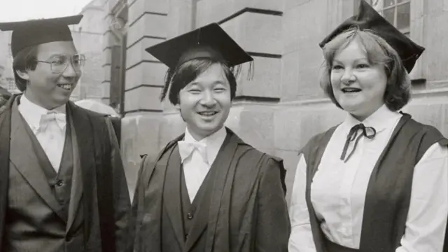 The prince starting as a new student at Merton College Oxford in 1983