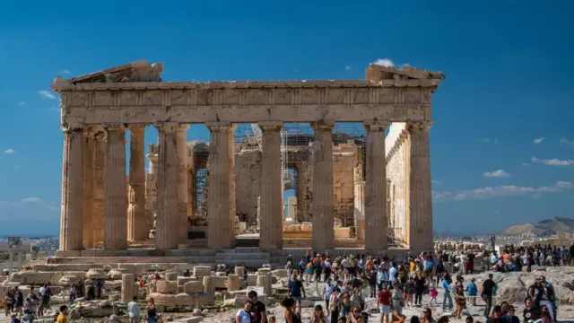 O templo do Partenon em Atenas