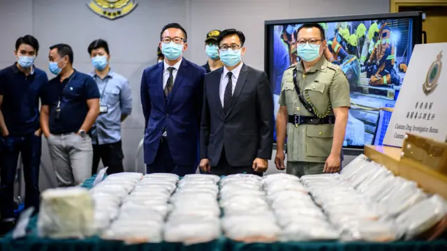 Apreensão de cocaína em Hong Kong