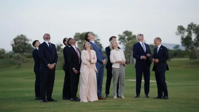 Leaders at G7 look to the skies