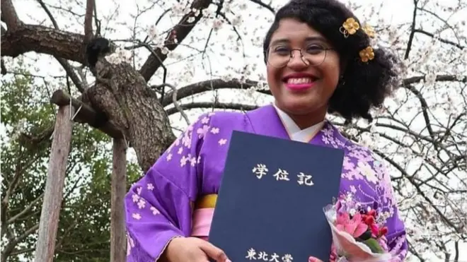 Mari Melo, historiadora paulistana de Itaquera, se formou na Universidade de Tohoku, uma das mais antigas e prestigiadas do Japão