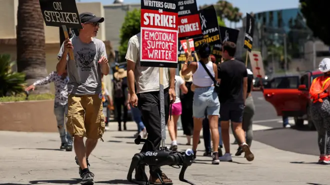 Protesto de atores e roteiristas de Hollywood