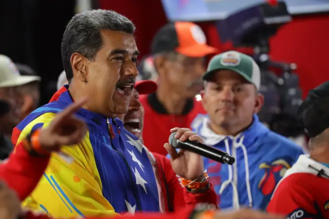 Maduro durante discurso após divulgação de resultados