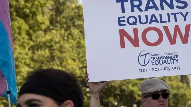 Protesto por igualdade de direitos das pessoas trans