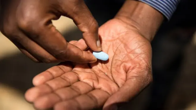 Thembelani Sibanda shows the Pre-Exposure Prophylaxis (PrEP), an HIV preventative drug during an interview on November 30, 2017 in Soweto, South Africa. Sibanda, who is not HIV-positive, takes a preventative drug due to his lifestyle that he feels puts him at risk of contracting the virus.