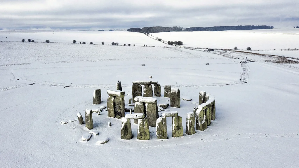 Stonehenge in the snow