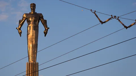 Joel Sagat/AFP/Getty Images Gagarin's achievement is remembered through statues like this one in Moscow (Credit: Joel Sagat/AFP/Getty Images)