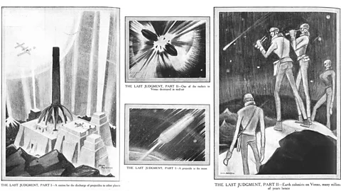 John Archibald Austen Illustrations from Haldane’s short story "The Last Judgment", in The Graphic, Saturday 26, February, 1927 (Credit: John Archibald Austen)